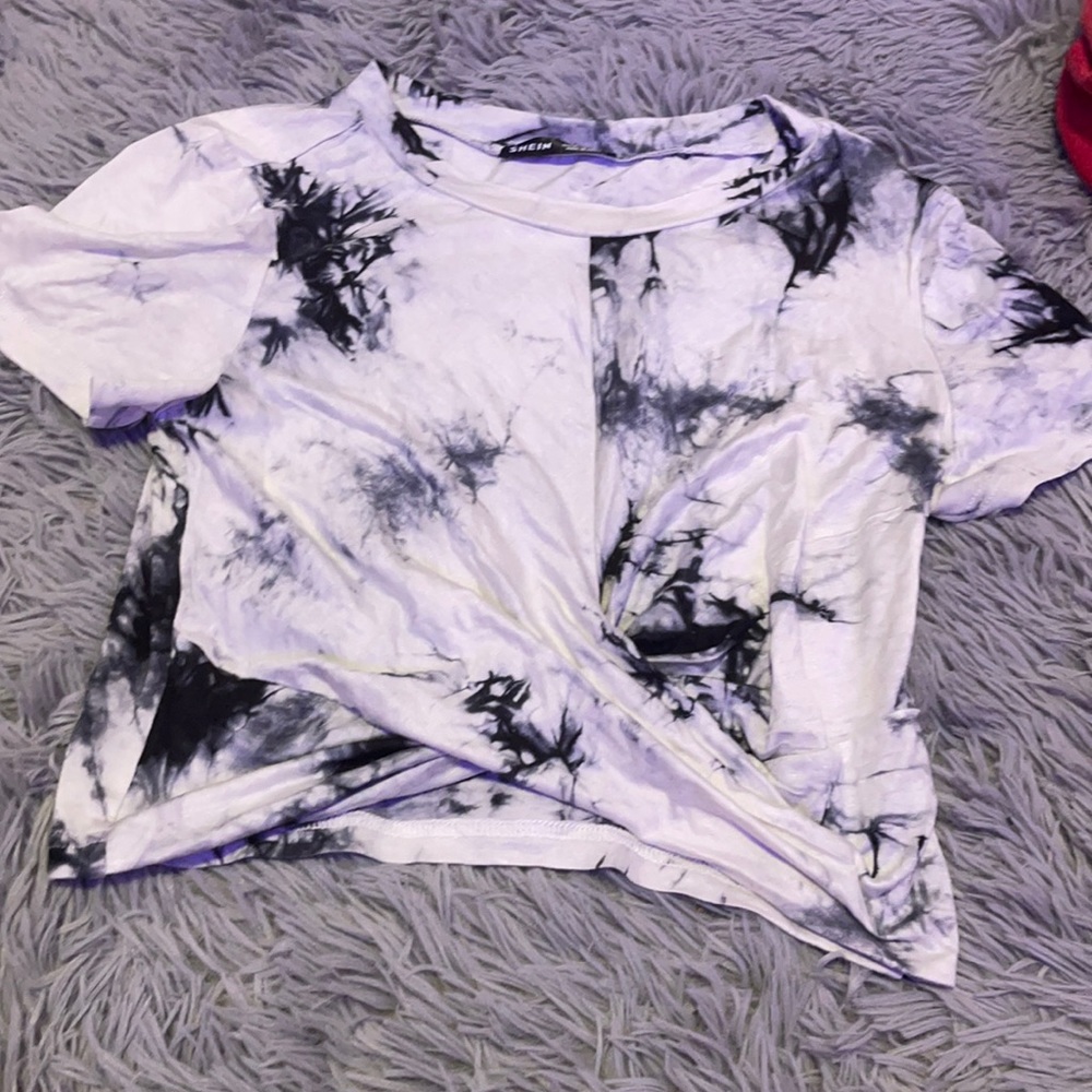 tie dye cropped tee